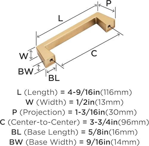 Amerock 3-3/4" Blackrock Champagne Bronze Drawer Pull