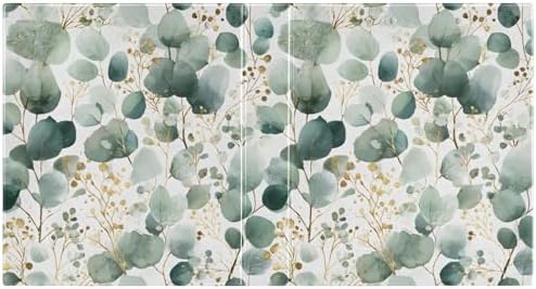 Watercolor Eucalyptus 3 Ring Binder 1.5 Inch Decorative Hardcover File Folder for School Office Papers Portfolio Planner Organizer Recipe Binders 1 Pc