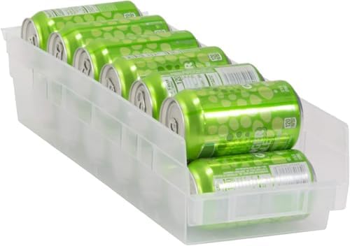 Akro-Mils 30138 Heavy Duty Plastic Shelf Bins, 18"x 6.5"x 4", Clear, 12-Pk