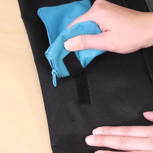 Really Good Stuff Deluxe Chair Pockets with Pencil Case, 6-Pack, Black