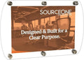 Source One Deluxe Clear Acrylic Standoff Sign Holders 1 Sign, 2 Sign & 3 Signs Available (Custom, 1 Pack)