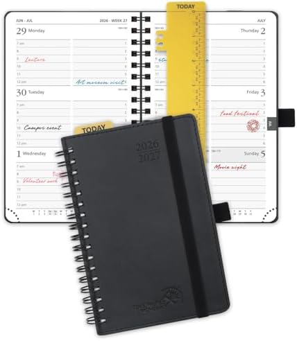 POPRUN Pocket Planner 2026-2027 (Size 4''x6.25'') Academic Pocket Calendar
