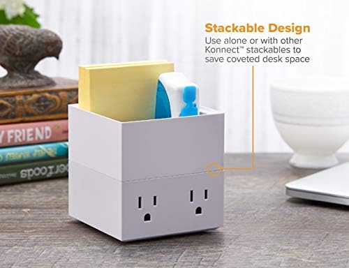 Bostitch Office Konnect Desk Organizer Accessory Tray, Storage, White