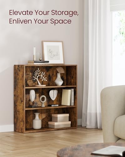 VASAGLE 3-Tier Bookshelf, Storage Organizer, 31.5 x 9.5 x 32 Inches