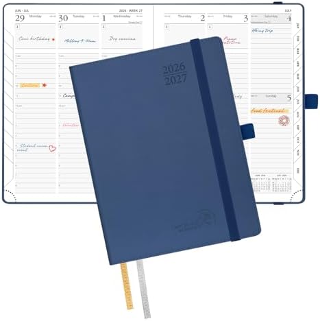 POPRUN Planner 2026-2027, 6.5" x 8.5", Academic Daily Weekly and Monthly