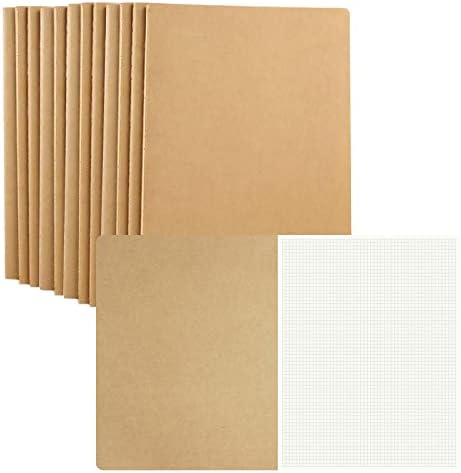zmybcpack 12 Pack 8.5x11 inch Large Graph Paper Notebook Journals Bulk