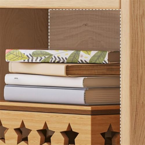 Unfinished Color Pine Book Rack 2/3/4-Tier Storage Solid Wood Cabinet, Pine Wood Storage Shelving Unit 8-Compartment Square Grid Cabinet Low Bookshelf Natural Finish 59" L x 11.8" W x 23.6" H