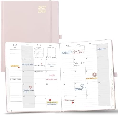 POPRUN Monthly Planner 2027-2028, Large-8" x 10", 18-Month Calendar Book