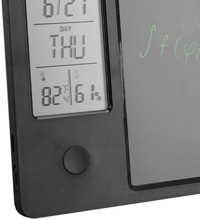 LCD Writing Tablet, 10 Inch Erasable Electronic Doodle Board with Digital Clock Calendar, Rechargeable Electronic Drawing Writing Board for Office Business and Home (Black)