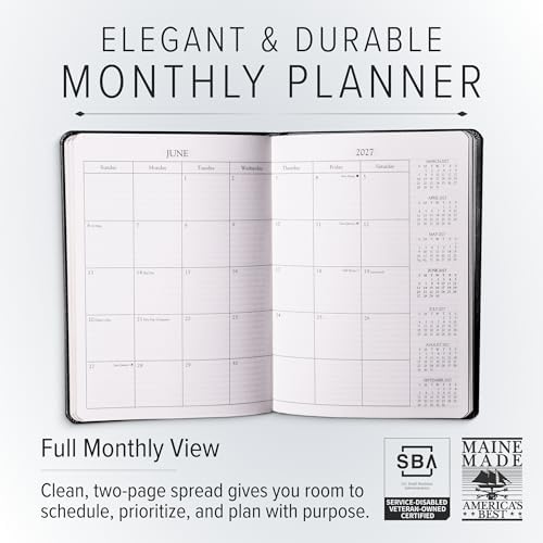 Gallery Leather Desk Monthly Planner 2026-2027 Acadia Lime