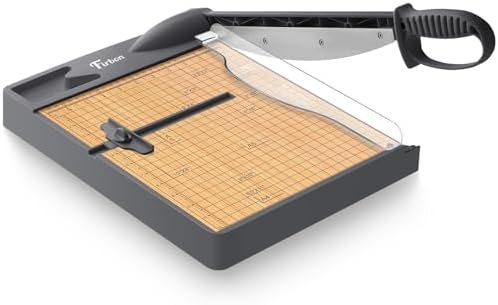 Firbon 12 Inch Wood Guillotine Paper Cutter, Heavy Duty Paper Trimmer