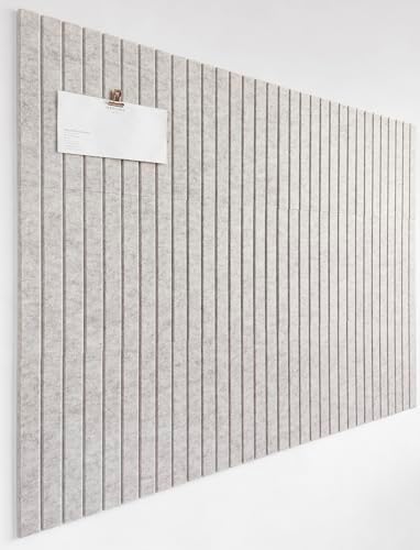 Slated Felt Bulletin Board Tiles | Cork Board Alternative for Walls | Wall Panels for Office & Home Decor | Aesthetic Pinboard & Photo Board | 12-Pack (11.8" x 11.8") with Adhesive | Barista