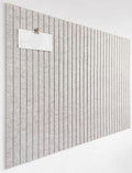 Slated Felt Bulletin Board Tiles | Cork Board Alternative for Walls | Wall Panels for Office & Home Decor | Aesthetic Pinboard & Photo Board | 12-Pack (11.8" x 11.8") with Adhesive | Barista