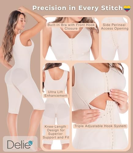 FAJAS DISENOS D'PRADA DELIÉ Shapewear Tummy Control High Compression Faja Colombiana Girdle for Women Abdomen Control