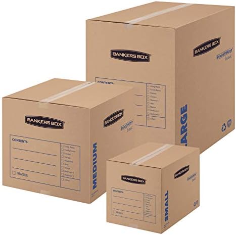 Bankers Box Small Moving Box 15 Pack, Pre-Printed for Labeling, 16.5-in x 12.25-in x 12.675-in (7713802)