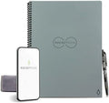 Rocketbook Core Reusable Spiral Notebook, Executive Size 6x8.8, Gray - Dotted Pages, App-Connected, Erasable, Durable Cover, Ideal for School, Work, and Creative Projects