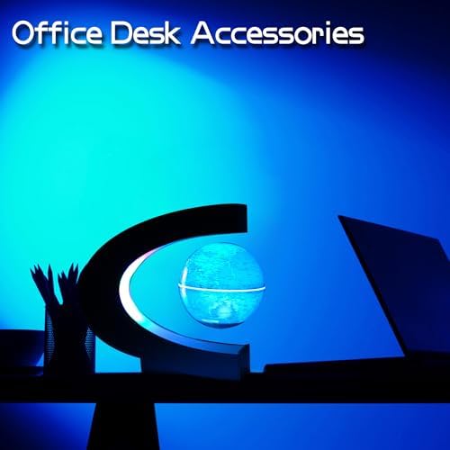 MOKOQI Magnetic Levitating Globe with LED Light, Cool Tech Gift for Men Father Boys and Girls, Birthday Gifts for Kids, Floating Globes World Desk Gadget Decor in Office Home Display (Silver)