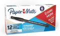 Paper Mate EraserMate Pen, Medium Point, Black | Erasable | Box of 12, Pack of 12