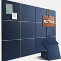 48" x 36" Large Felt Bulletin Board 1/2" Thick, Dark Blue