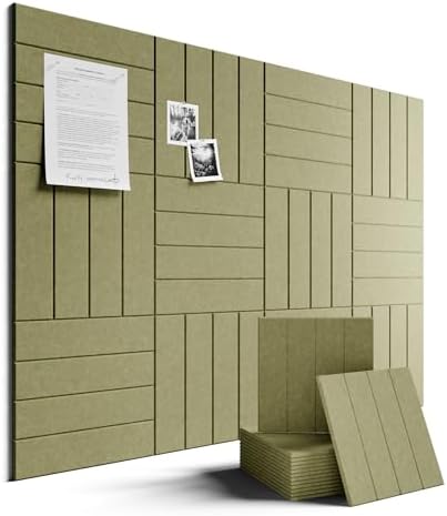 Fluxynara Felt Bulletin Board & Cork Board Alternative, Olive Green