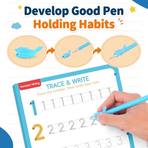 YPLUS Magic Grooved Writing Practice Books for Kids Ages 3-8