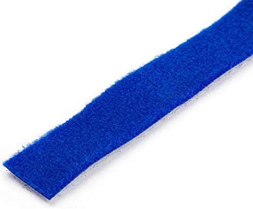 StarTech.com 50ft Hook and Loop Roll - Cut-to-Size Reusable Cable Ties - Bulk Industrial Wire Fastener Tape/Adjustable Fabric Wraps Blue/Resuable Self Gripping Cable Management Straps (HKLP50BL)