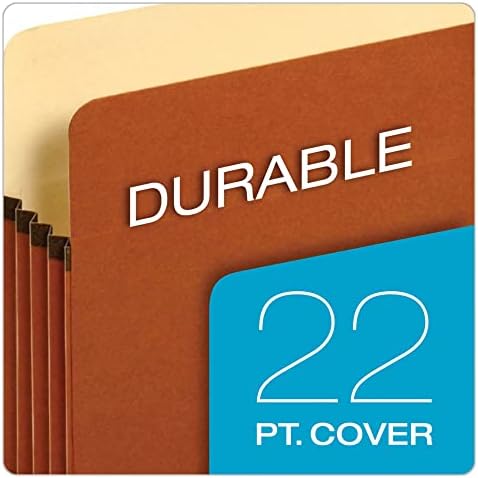 Pendaflex Expanding File Pockets, Letter Size, 5.25" Expansion, Reinforced with DuPont™ Tyvek® Material, Redrope, 10 per Box (1534G-OX)