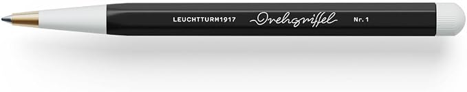 LEUCHTTURM1917 - Drehgriffel Writing Pen (Black) - Ballpoint Pen with Royal Blue Ink Included