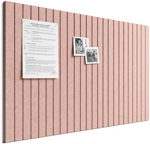 Bumusty 36"x 24" Large Felt Bulletin Board Tiles,Pink