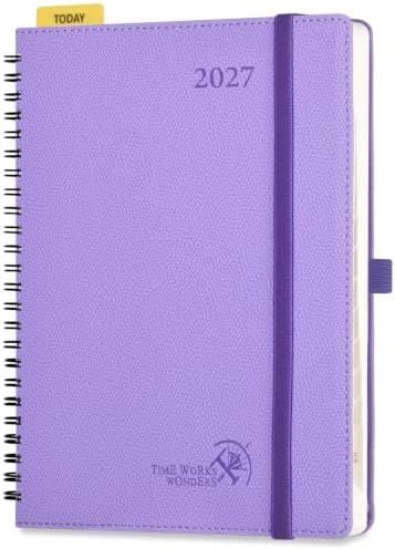 POPRUN 2027 Planner, 6.75" x 8.5" Weekly Calendar Book, Day Planner 2027