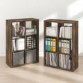 Furinno Cubicle Book Shelf Set of 2, 6-Cube Bookshelf, Amber Pine