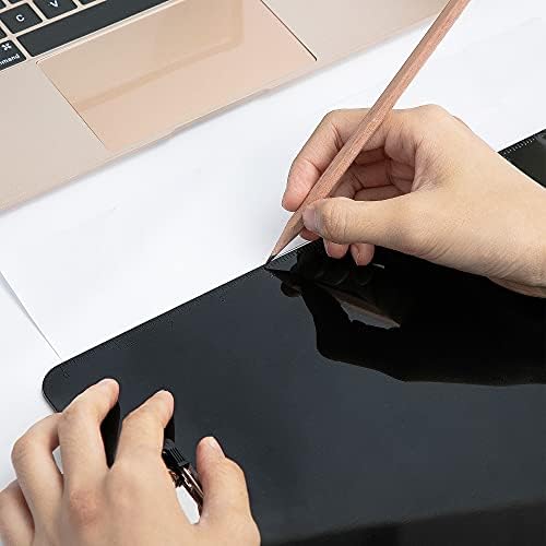 Amazon Basics Sturdy Plastic Clipboards, Low Profile Clip, Lightweight Versatile Office Supplies for Classrooms, Restaurants, Doctor Offices, Black, 2-Pack