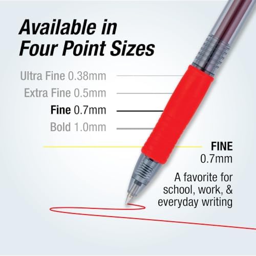 PILOT G2 Premium Refillable & Retractable Rolling Ball Gel Pens, Fine Point, Assorted Color Inks, 20-Pack (31294)