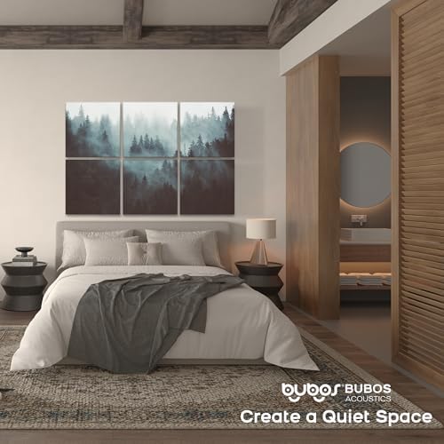 BUBOS 6 Pack Art Acoustic Wall Panels,70.8”x47.2”Self Adhesive for Home Decor