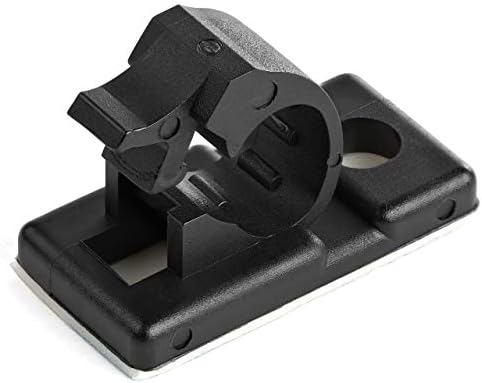 StarTech 100 Adhesive Cable Management Clips, Black, TAA, Sticky (CBMCC1)