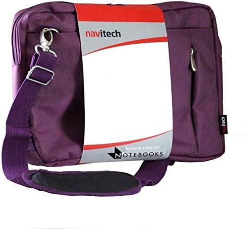 Navitech Purple Sleek Premium Water Resistant Shock Absorbent Messenger Bag Compatible With 3D Hero LCD Writing Tablet Compatible With Kids 9 Inch