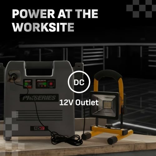 Schumacher Electric Car Battery Jump Starter & Portable Power Station - 1800 Peak Amps - 12V DC Power Outlet - with Overload & Short-Circuit Protection & Jumper Cables - DSR119