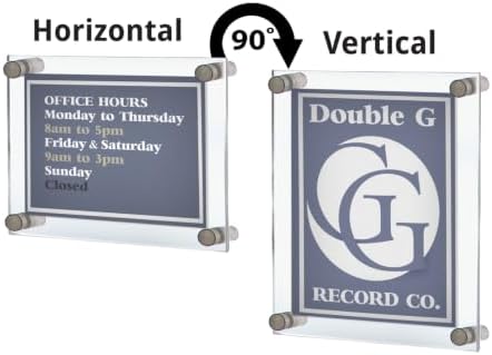 Azar Displays 105506 Standoff Sign Holder, 8.5" W x 14" H,Clear