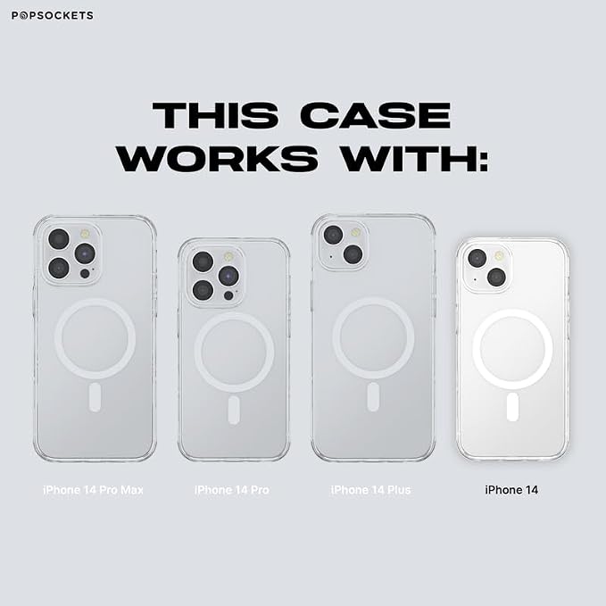 PopSockets iPhone 14 Phone Case with MagSafe, Wireless Charging Compatible, Bookish - Spooky Book Club