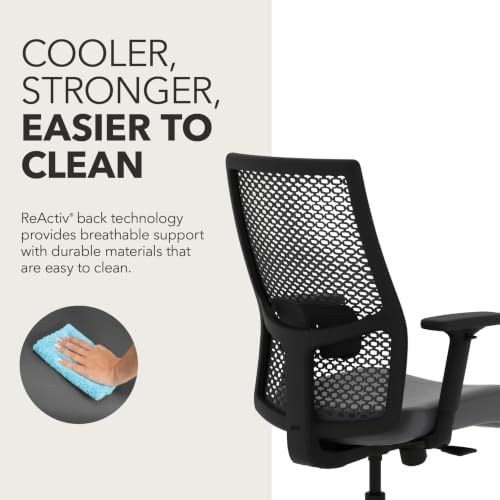 HON Ignition 2.0 ReActiv Ergonomic Office Chair, Lumbar Support, Graphite