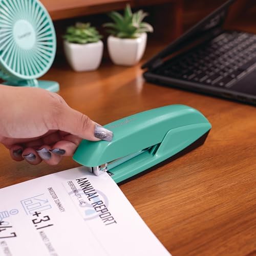 Swingline Stapler, 20 Sheet Capacity, 545 Desktop Stapler, Spring Green (S7054514), Regular (Pack of 12)
