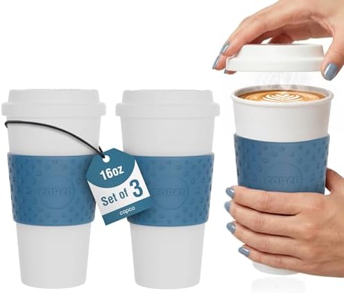 Copco Acadia Travel Mug, 16 Oz - Blue, Set of 3