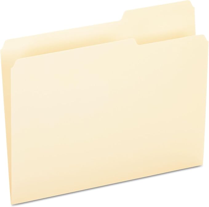 Pendaflex File Folders, Letter Size, Manila, 1/3 Cut, 100/BX (752 1/3-3) (Pack of 5)