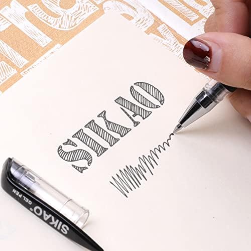 Black Gel Pens Bulk, 60 Pack 0.7mm Fine Point Gel Ink Rollerball Pens, Smooth Quick-Dry Black Ink No Smear, Comfortable Grip Pens for Office, School, Journaling, Note-Taking & Daily Writing