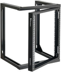 VEVOR 12U Open Frame Server Rack, Free Standing or Wall Mount Rack with 180 Degrees Gate Swing, Network Rack for 19" IT Equipment & A/V Devices