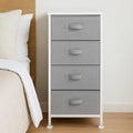 Amazon Basics Fabric 4-Drawer Storage Organizer Unit for Closet, Bedroom, White