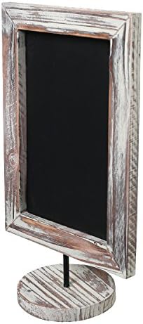 MyGift 12 Inch Chalkboard Signs with Wood Frame & Base, Set of 2