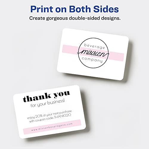 AVERY Postcards, Matte White, 3.5" x 5" | Rounded Corners | Laser/Inkjet Printable | 100 Cards | Pack of 5