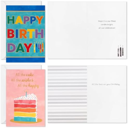Hallmark Bulk Birthday Cards with Envelopes, 72-Pack (All the Cake…)