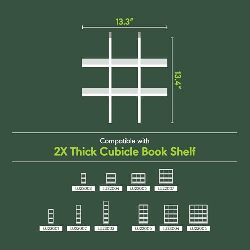 Furinno Cubicle Cube Insert, 9-Compartment Cube Organizer, Fits into Furinno Extra Thick Cubes, for Organizers and Storage, White (Does not fit IKEA Kallax Shelving)